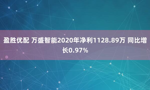 盈胜优配 万盛智能2020年净利1128.89万 同比增长0.97%